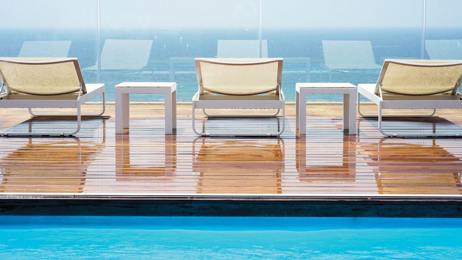 pool and sea